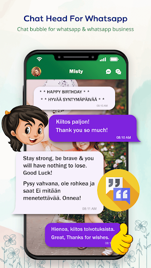 Chat head for Whatsapp: No Blue Tick Screenshot 0