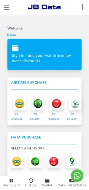 JBData - Buy Data & Pay Bills Screenshot 0