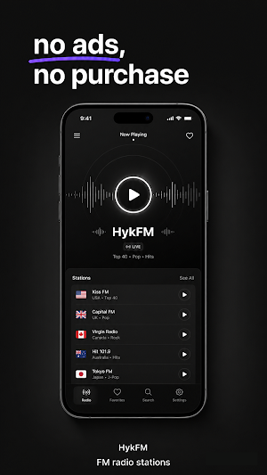 FM Radio Stations - HykFM Screenshot 0