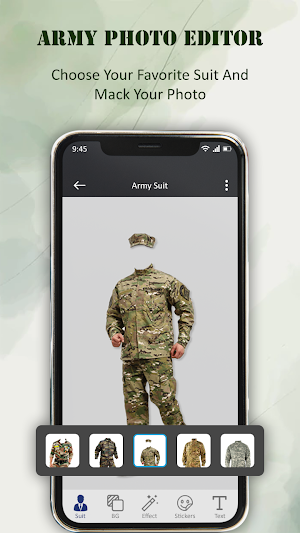 Army Suit Photo Editor Screenshot 0