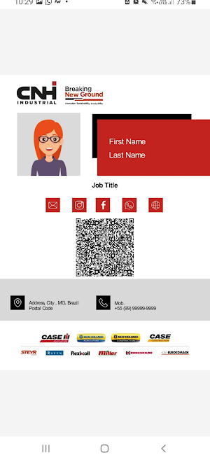 CNH Digital Business Card. Screenshot 3