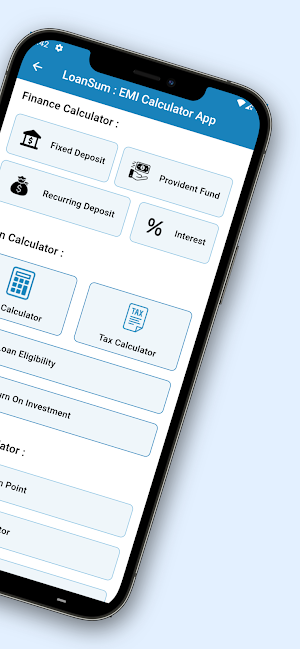 LoanSum : EMI Calculator App Screenshot 1