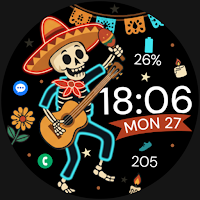 Muertos Fiesta Neon Watch Face