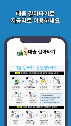 모바일 대출갈아타기 대환대출 방법 Screenshot 0