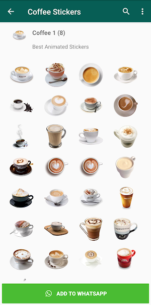 WAStickerApps - Coffee Stickers for WhatsApp Screenshot 1