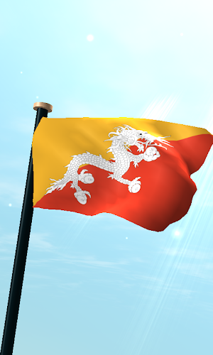 Bhutan Flag 3D Live Wallpaper Screenshot 0