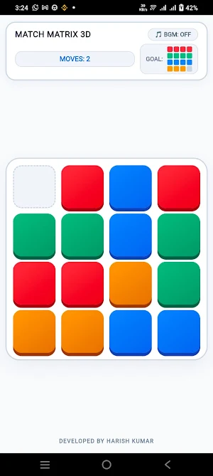 Color Slide 3D: Match Matrix Screenshot 0