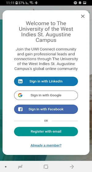 UWI Connect Screenshot 1