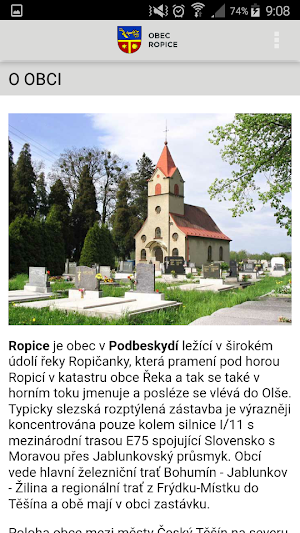 Obec Ropice Screenshot 1