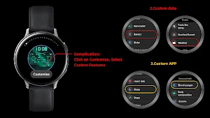 Dark Aurora Green For Wear OS Screenshot 1