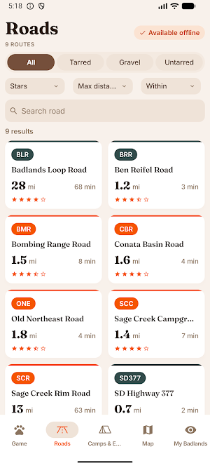 Badlands Safari Guide & Map Screenshot 3
