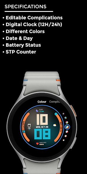 Nighty Digital 43 - watch face Screenshot 3