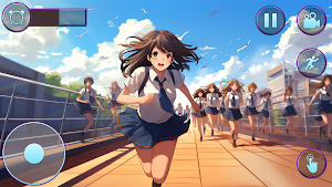 Anime High School Girl Sim 3D Screenshot 1