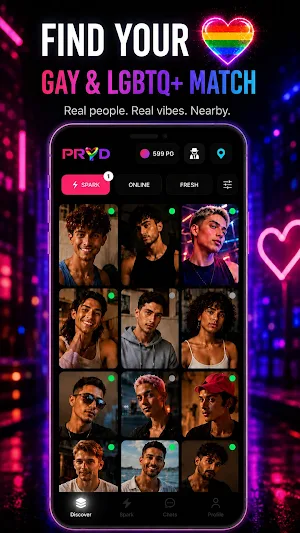 Pryd: Gay Chat & LGBTQ+ Dating Screenshot 1