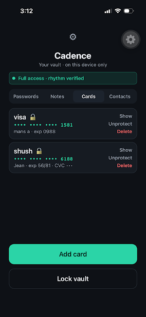 BeCadence Screenshot 2
