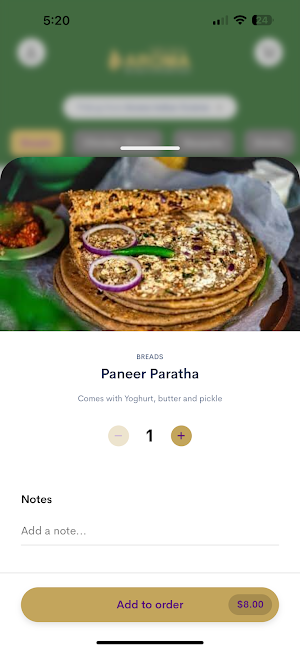 Aroma Indian Cuisine Screenshot 1