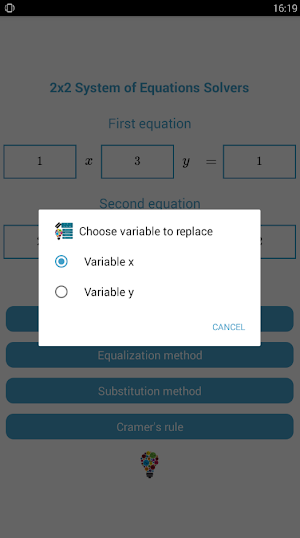 2x2 System of Equation Solvers Screenshot 1