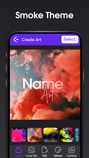 Smoke Effect Name Art Maker Screenshot 0