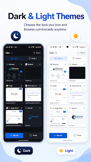 Falcon Browser Screenshot 2