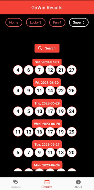 GoWin Results Screenshot 0