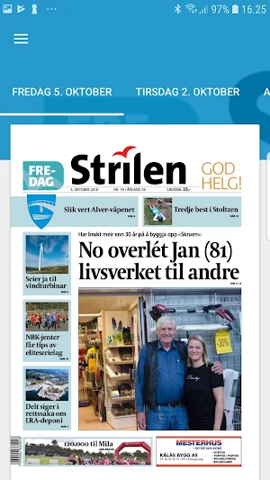 Strilen eAvis Screenshot 0