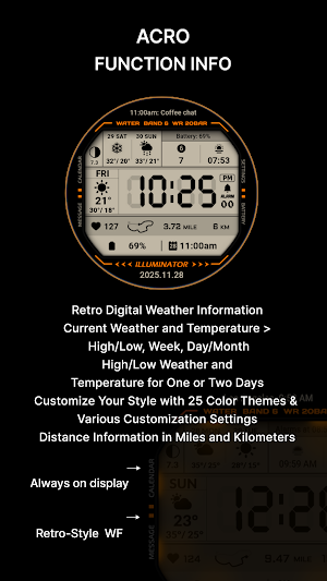 ACRO Multi G Digital Watchface Screenshot 2