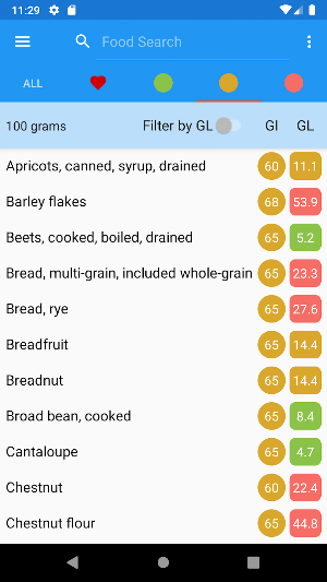 Glycemic Index and Load Screenshot 1