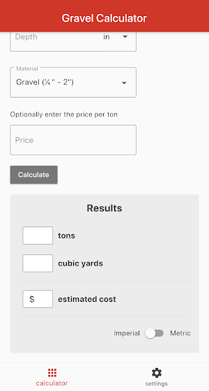 Gravel Calculator Screenshot 3