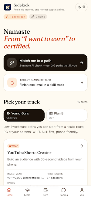 Sidekick: Side Income Paths Screenshot 0