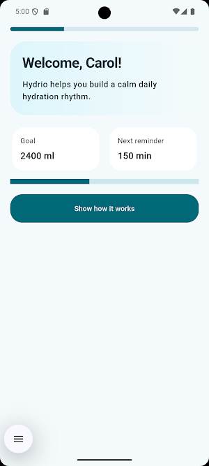 Hydrio: Water Drinking Tracker Screenshot 0