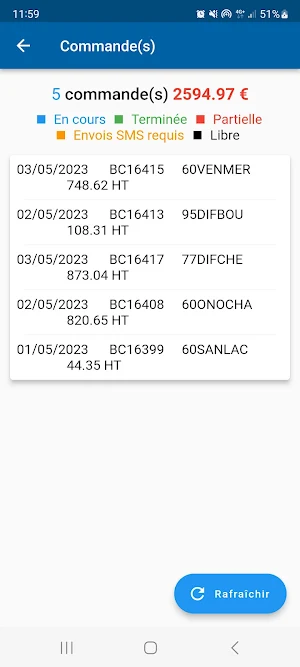 Gestlivraison Screenshot 2