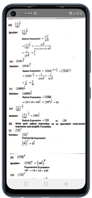 Federal Board 9th Class Math Screenshot 2