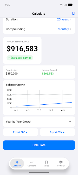 APY Compound Calculator Screenshot 3