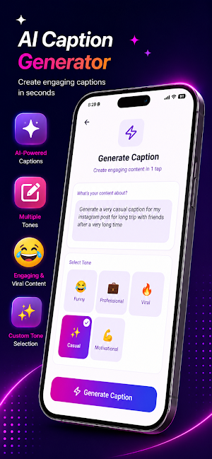 AI Content & Caption Generator Screenshot 3