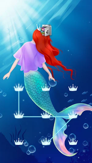 AppLock Live Theme Mermaid – Paid Theme Screenshot 0