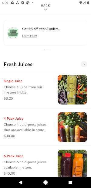 Sevan Juices Screenshot 2