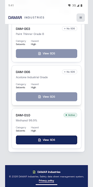 DAMAR SDS Screenshot 3