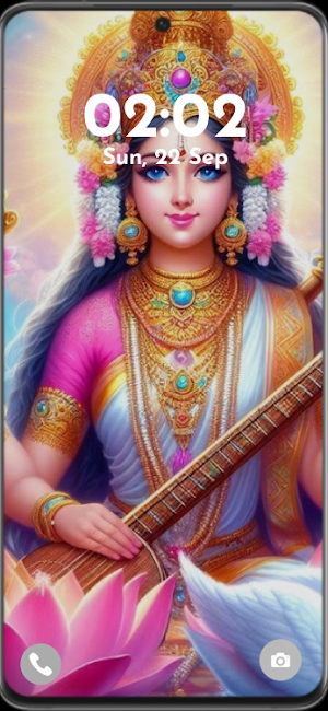 Saraswati Maa HD Wallpaper Screenshot 1