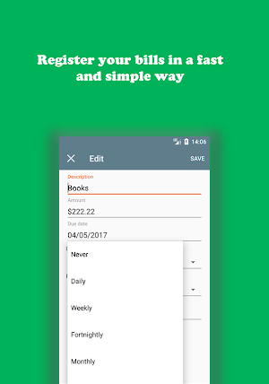 UpdateBills Due Notification Screenshot 2