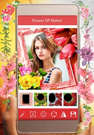 Flower Frame DP for Insta/FB Screenshot 0