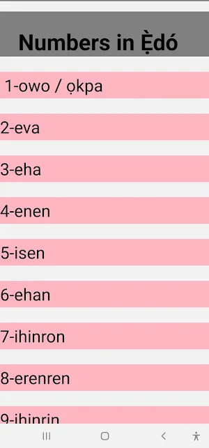 Numbers In Edo Screenshot 0