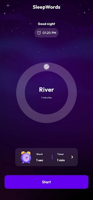Sleep Words: Cognitive Shuffle Screenshot 1