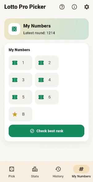 Lotto Number Generator & Stats Screenshot 3