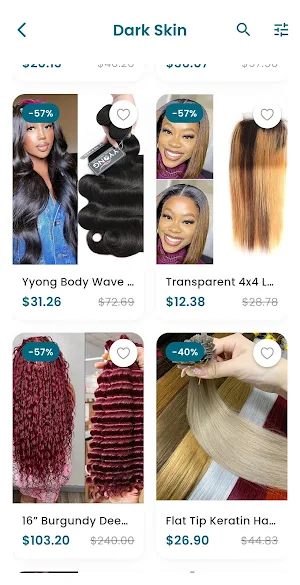 Wigs Human Hair Shopping App Screenshot 1