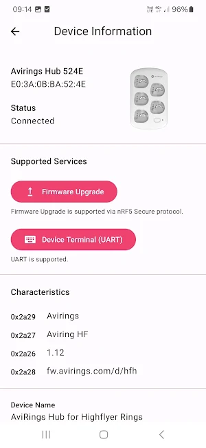 AviRings Upgrade & Diagnostics Screenshot 1
