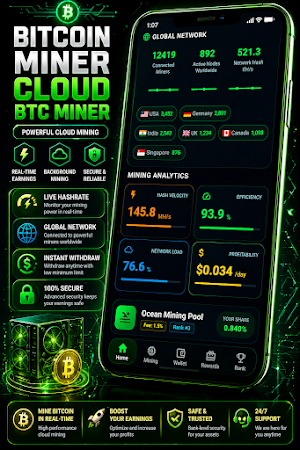 Bitcoin Miner Cloud BTC Miner Screenshot 1