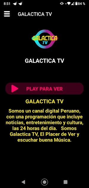 Galactica TV oficial Screenshot 1