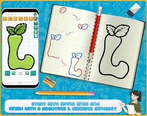Learn to Draw Colorful ABC Screenshot 2