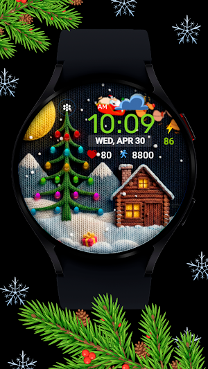 Christmas Digital Watch Face Screenshot 3