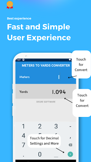 Meters to Yards Converter Screenshot 1